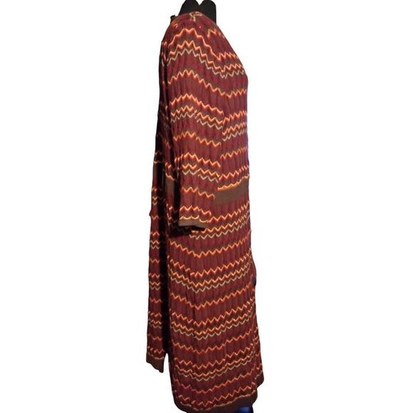 NWT 2 In One Lane Bryant Chevron Knit Pointelle Sheath Dress With Spaghetti Stra - Picture 4 of 7